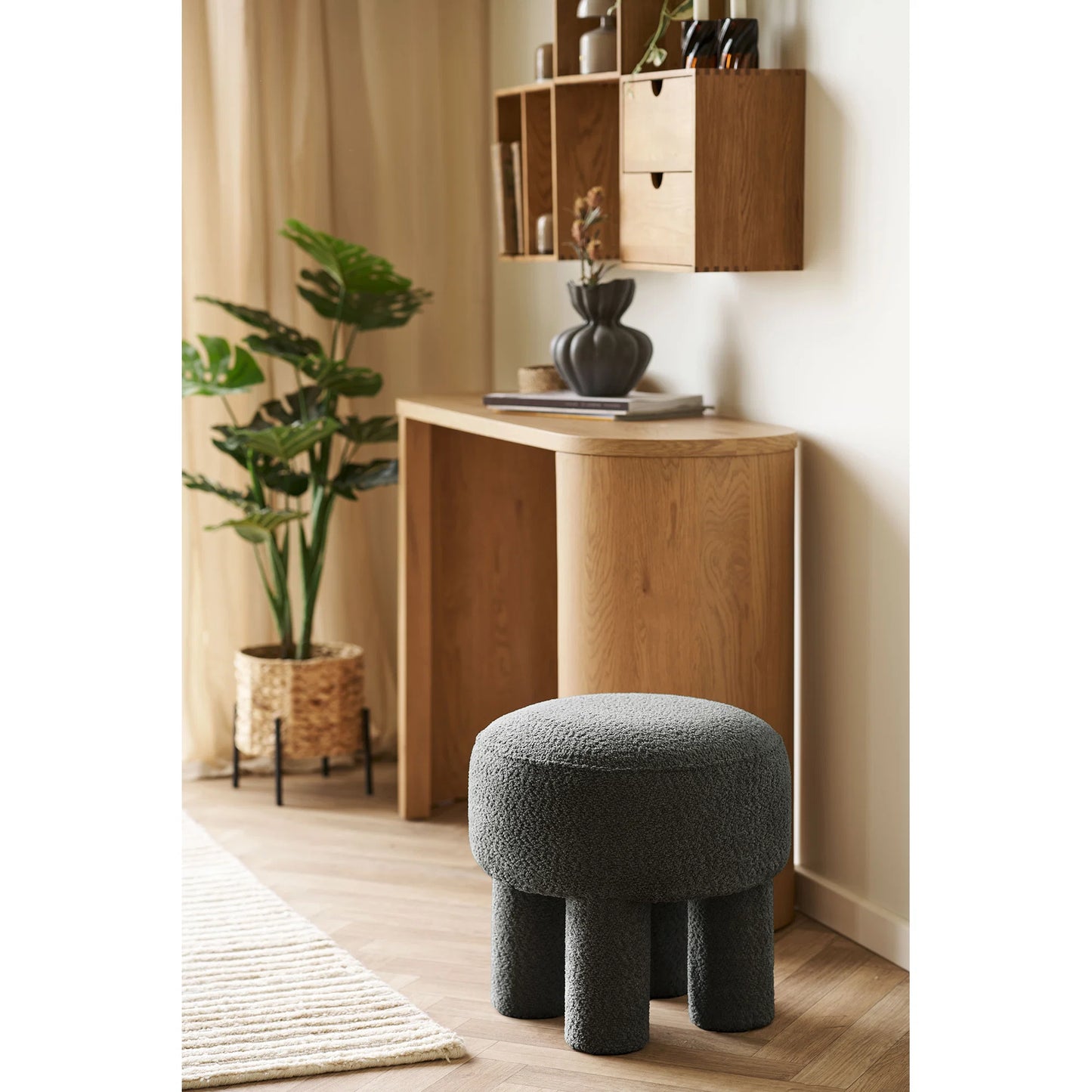 Pufs Cranbery 43/43/43 cm charcoal