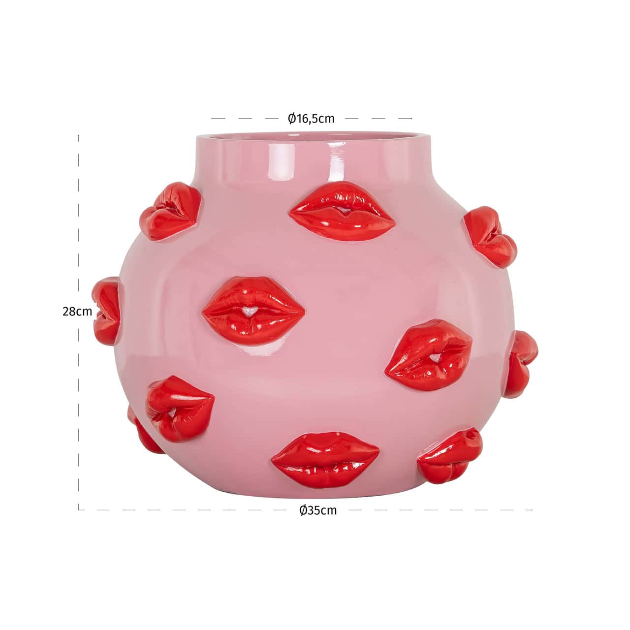 Vāze Loth Richmond Interiors 35/35/28 cm rozā