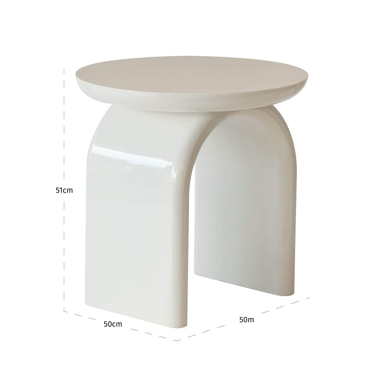 Kafijas galds Merrick Richmond Interiors 50/50/51 cm coconut milk