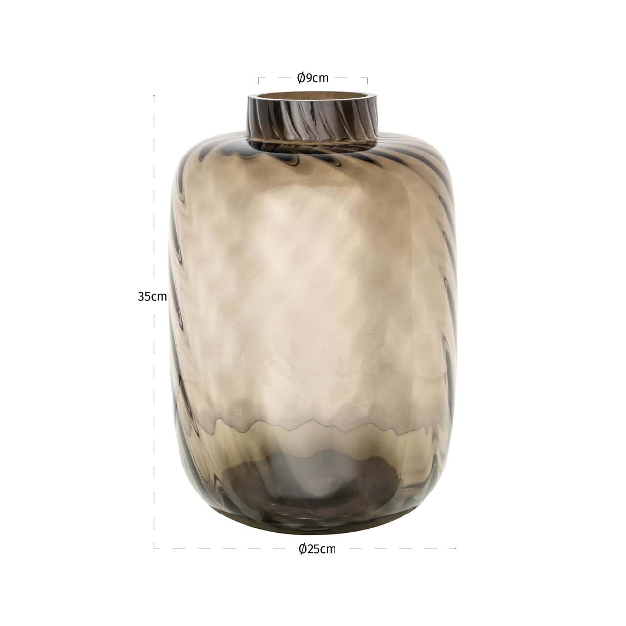 Vāze Elora L Richmond Interiors 25/25/35 cm brūns