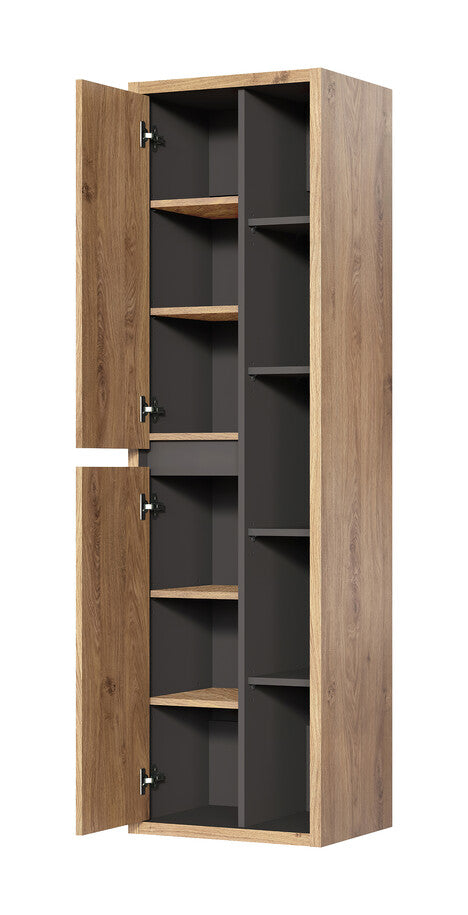 Vannas istabas skapīs Devi 50/170/33 cm ozols/grafīts - N1 Home