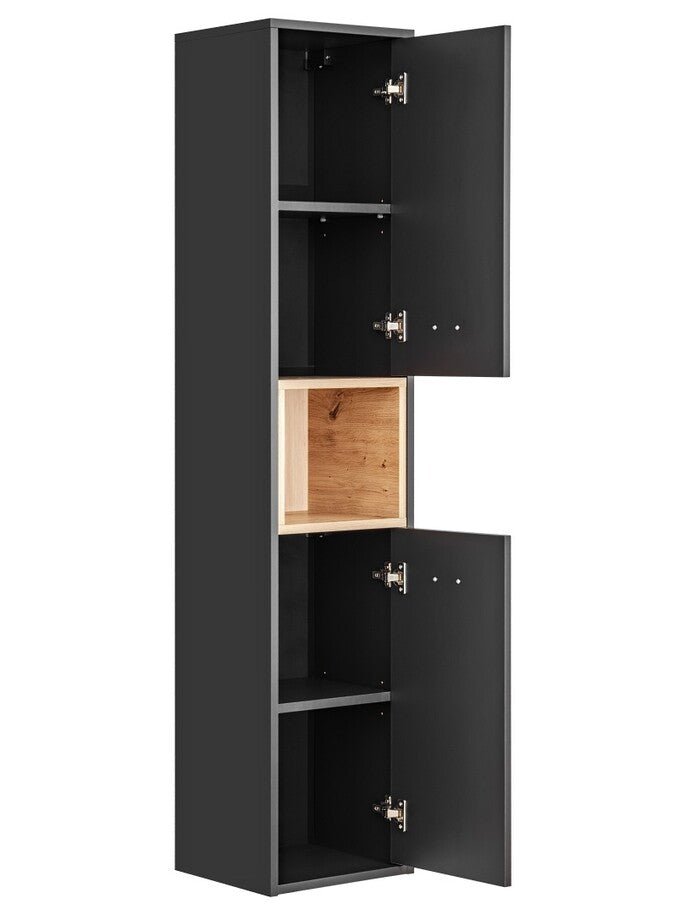 Vannas istabas skapīs Boro 36/170/33 cm grafīts - N1 Home