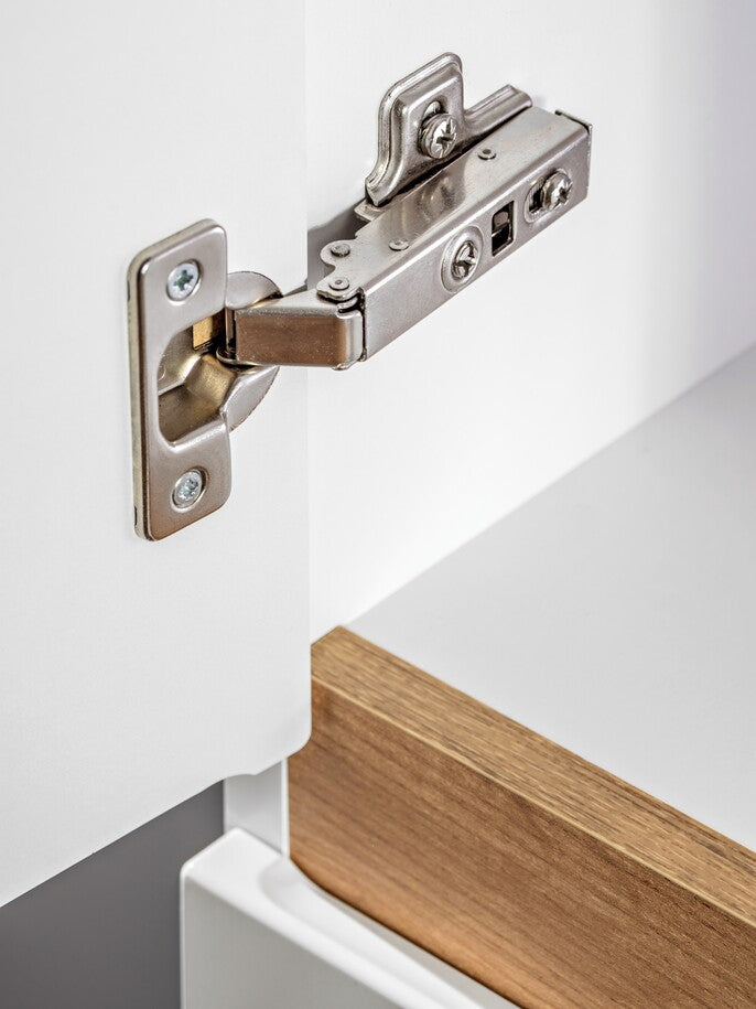 Vannas istabas skapīs Plati 35/176/30 cm balts/zelts craft ozols - N1 Home