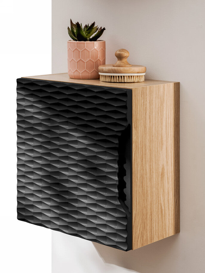 Vannas istabas skapīs Ocea 35/35/19 cm melns - N1 Home