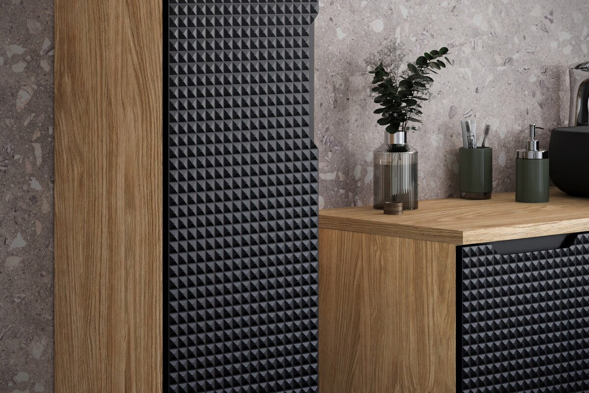 Vannas istabas mēbeļu komplekts Lukso 30 cm melns - N1 Home