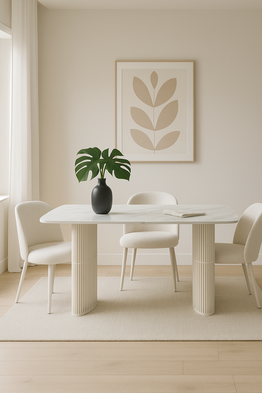 Galds Arco 160;180;200/76/90 cm dabīga Hikora/balts