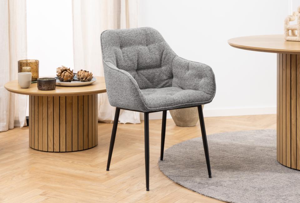 Krēsls Broo 58/55/83 cm pelēks - N1 Home