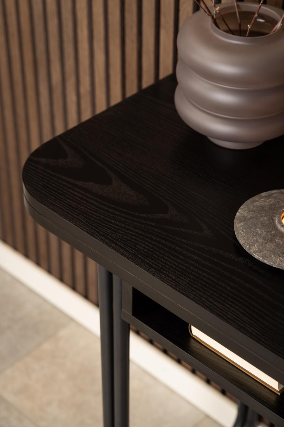 Galds Darl 40/80x140x77 cm melns - N1 Home