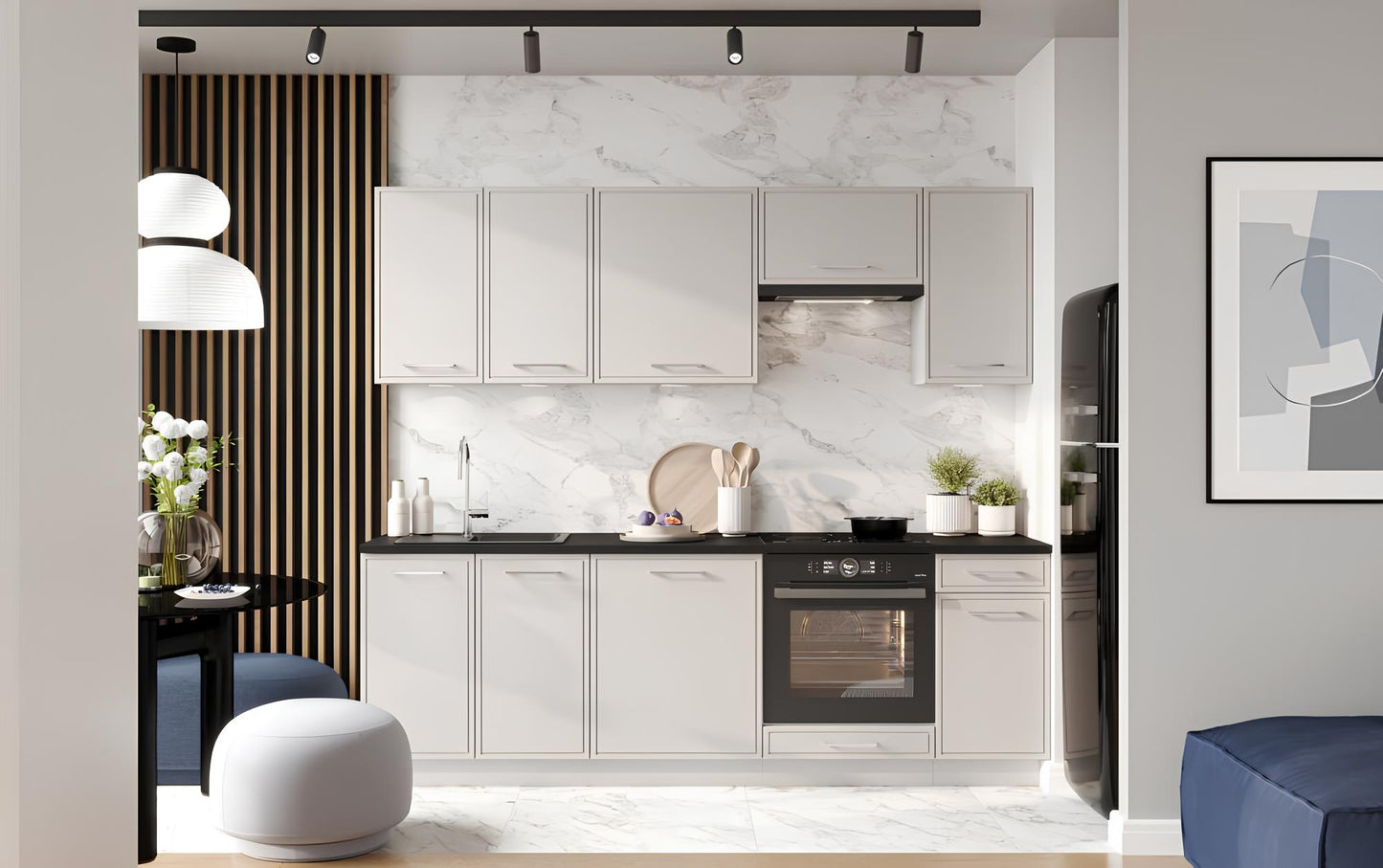 Virtuves zemāks skapis Brit kargo 15(20)/60/82 bēšs - N1 Home