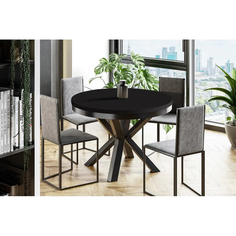 Galds Narv 100/176 cm melns Molet - N1 Home