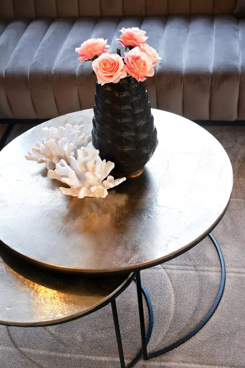 Kafijas galds Asher champagne gold (Set of 2) Richmond Interiors 47/82 cm šampaņ - N1 Home