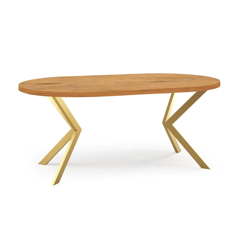 Galds Edd zelts 100/176; 120/196 cm Lanselot ozols - N1 Home