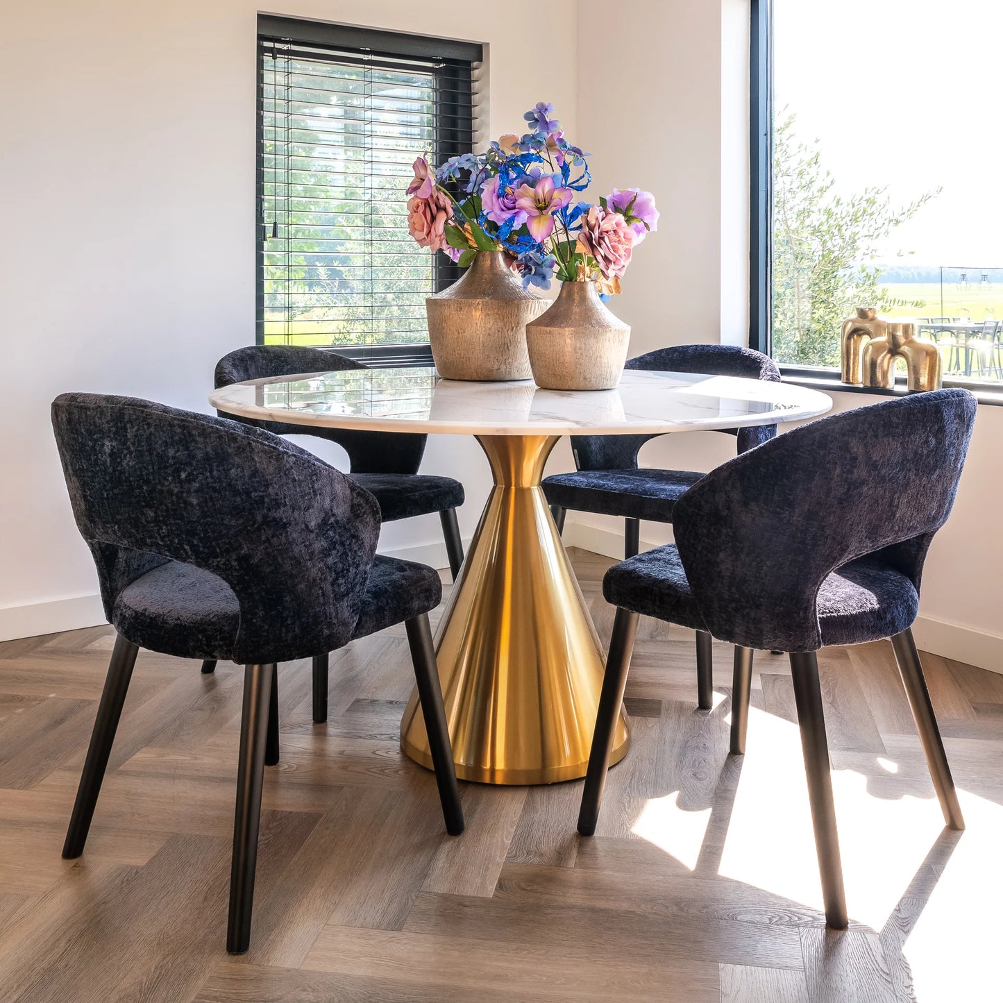 Ēdamgalds Tenille Richmond Interiors 76/130/130 cm bulēts zelts - N1 Home