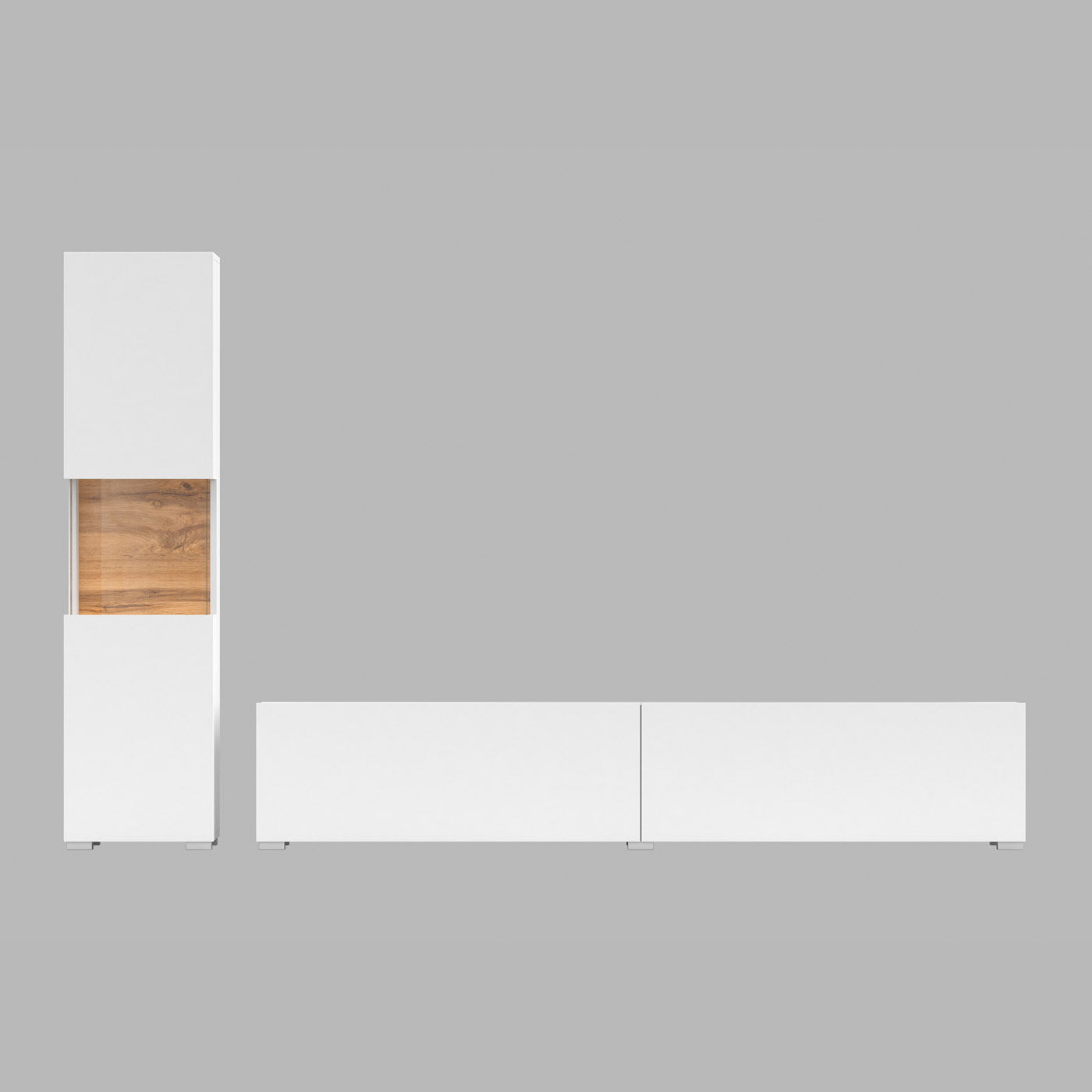 Sienas bloks Avalon 180/140/35 cm balts/Votan ozols - N1 Home