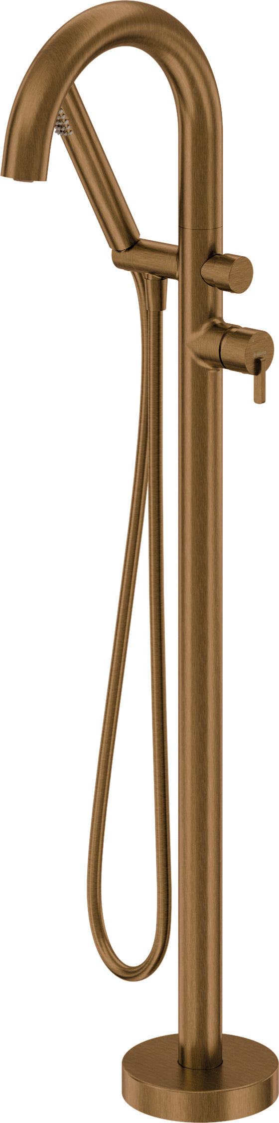 Vannas maisītājs, brīvi stāvošs, ar dušas komplektu Silia 150 cm matēta bronza - N1 Home