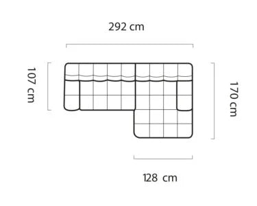 Dīvāns Cooku S 292/170/87 cm balts - N1 Home