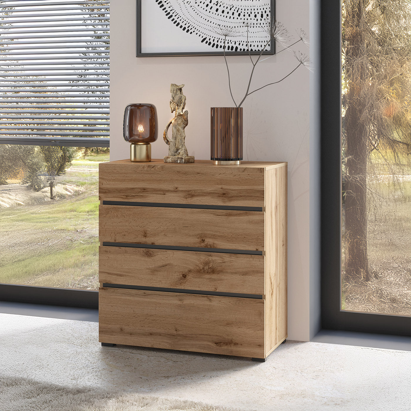 Kumode Krosit kolekcija 80/85/40 cm Votan ozols - N1 Home