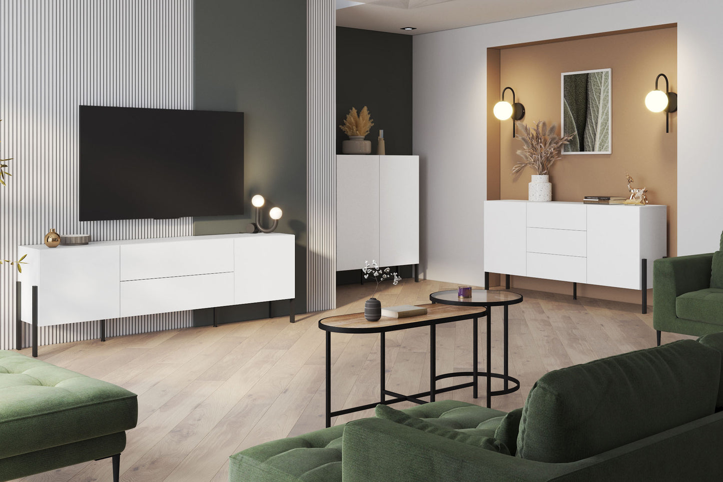 Kumode Jukka 204/70/40 cm balts - N1 Home