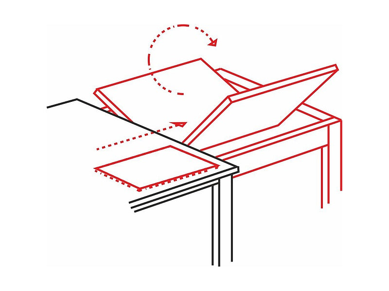 Galds Metropol black 80x120-180 cm