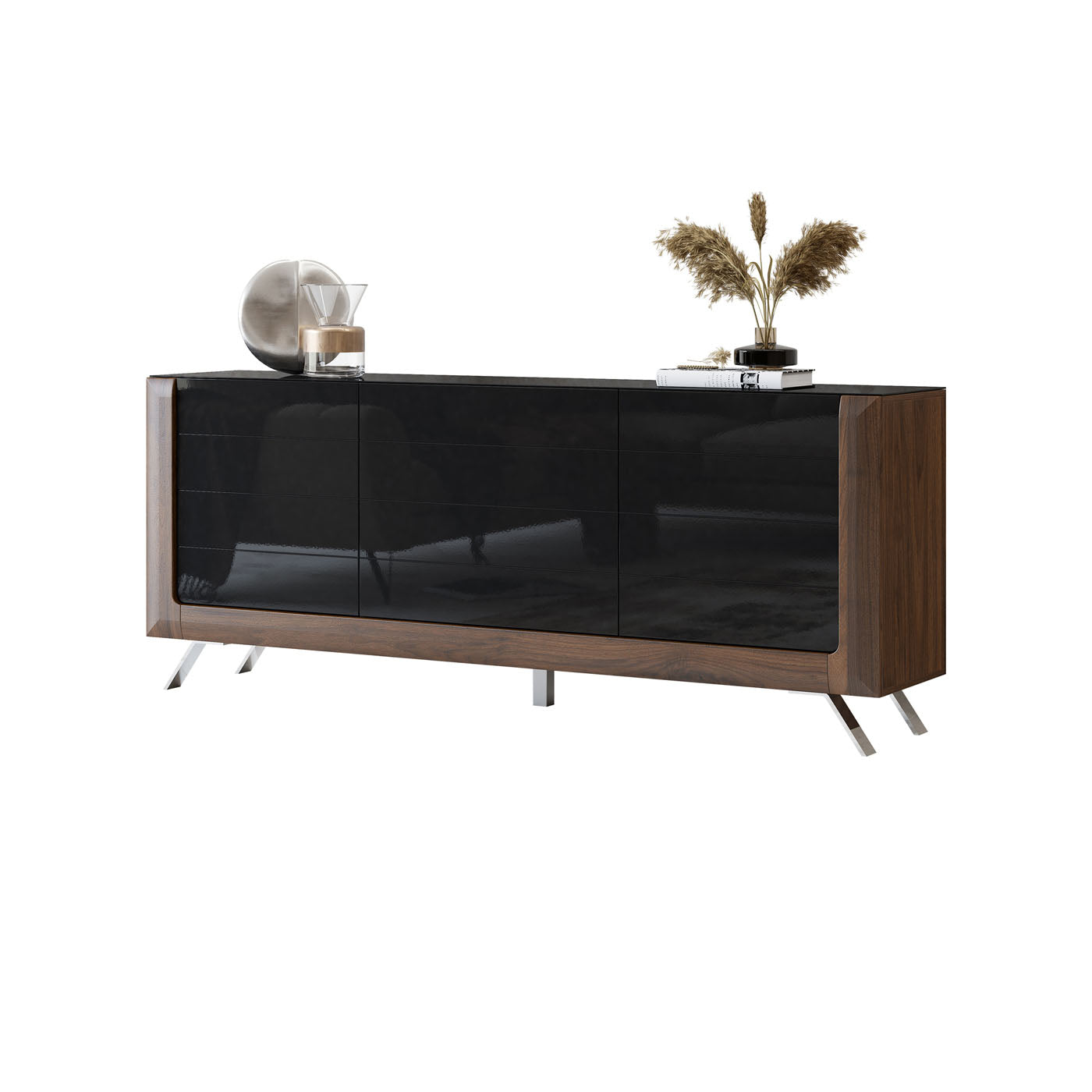 Kumode Kavasari 199/44/81 cm Kolumbijas valrieksts/melns - N1 Home