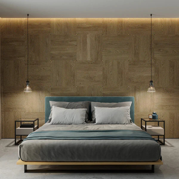 Frēzēti paneļi Barca 60/60 cm Amerikāņu valrieksts