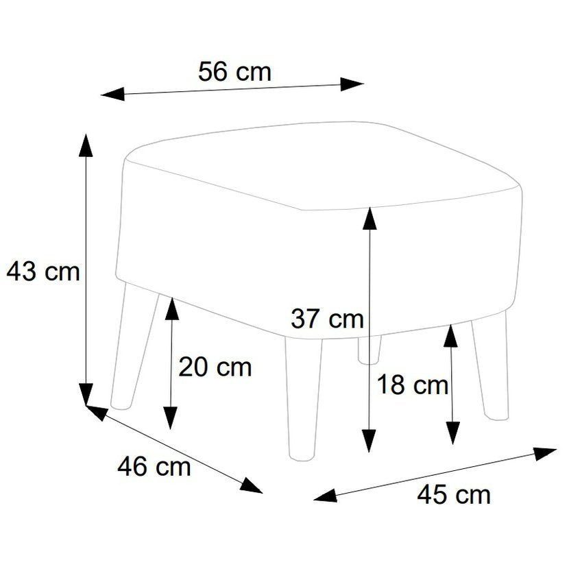 Krēsls Paris 83/93/110 cm rozā - N1 Home