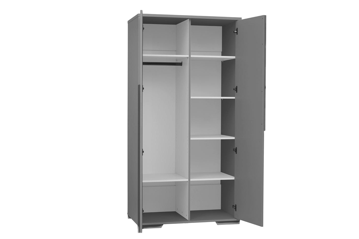 2 durvju skapis SONI 195/56/98 cm pelēks - N1 Home