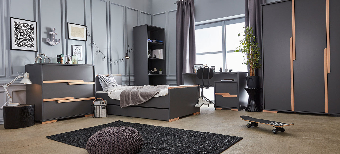 Gulta SONI 200x90 cm pelēks - N1 Home