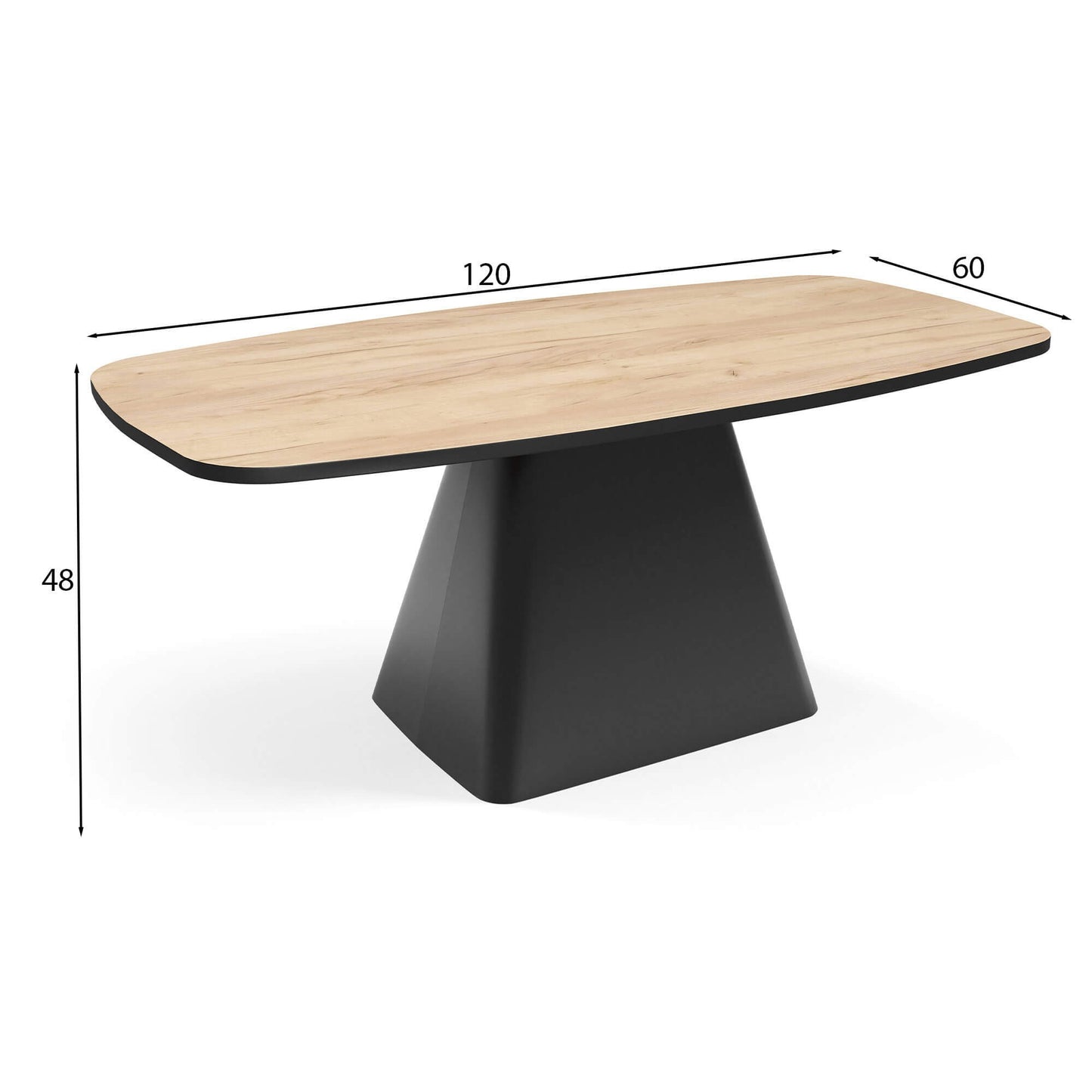 Kafijas galds Noil 120/60/48 cm Truffls brūns Davos ozols - N1 Home