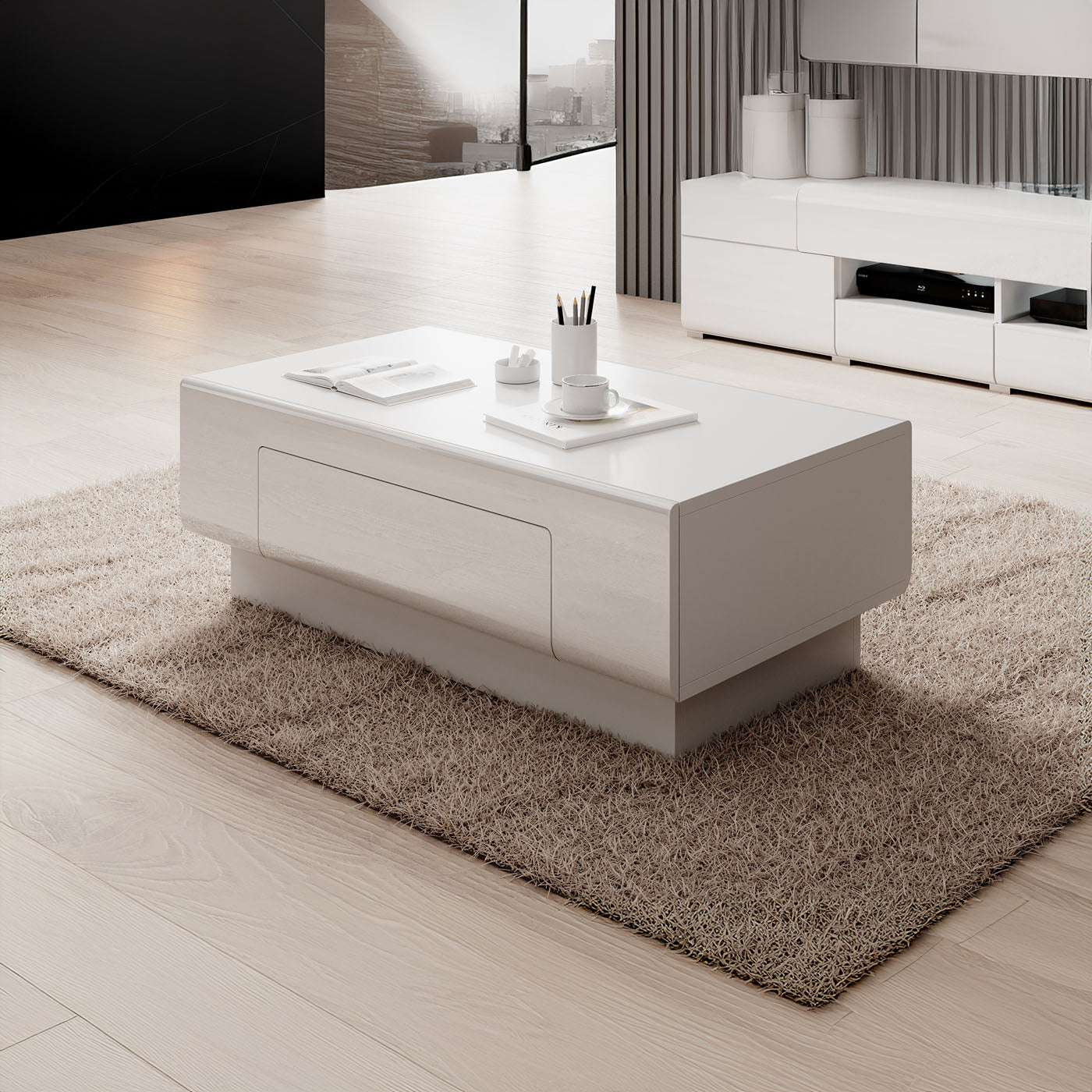 Kafijas galds Tola 110/60/39 cm balts - N1 Home