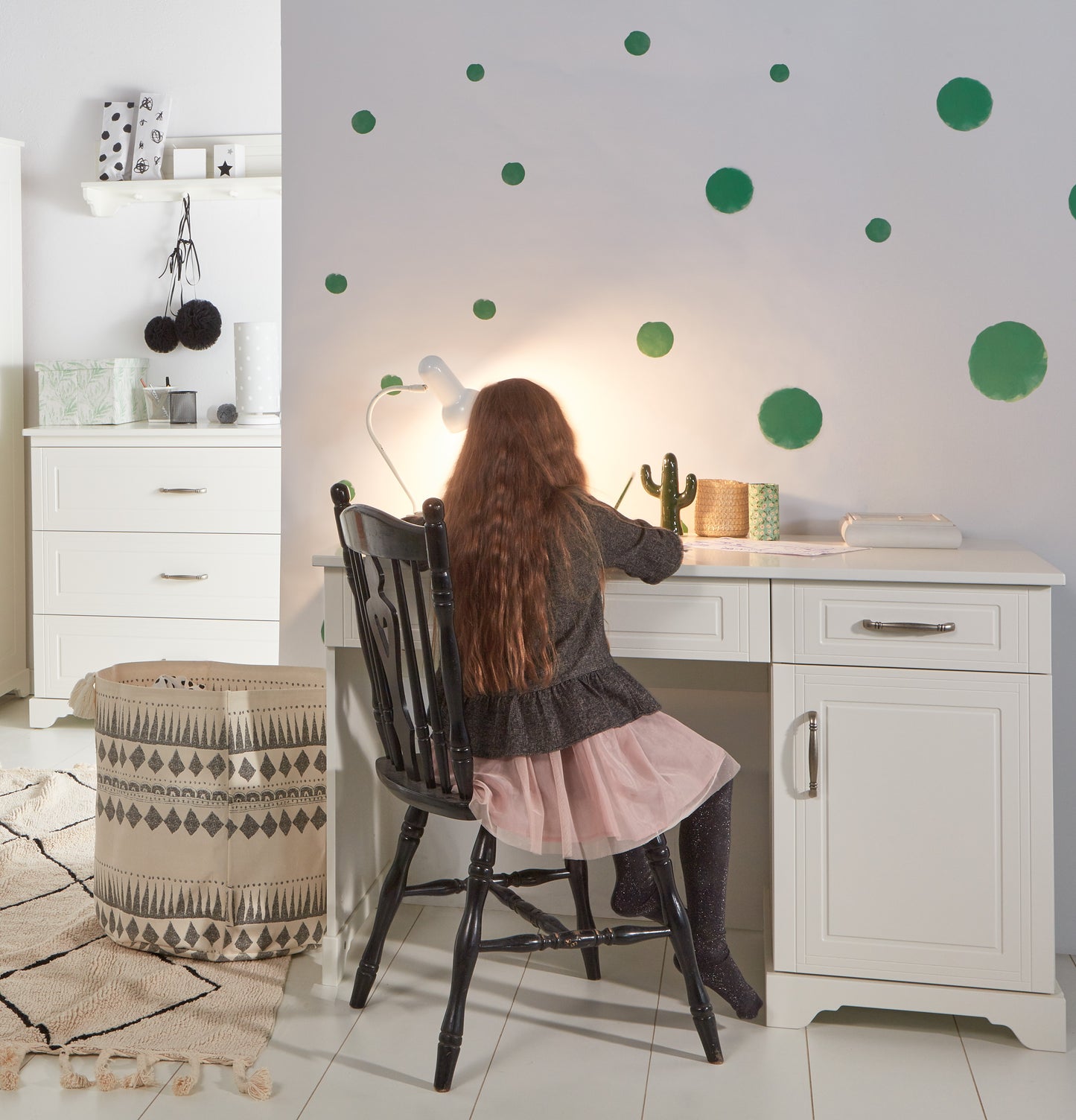 Rakstāmgalds Melia 76cm x 122cm x 60cm pelēks - N1 Home