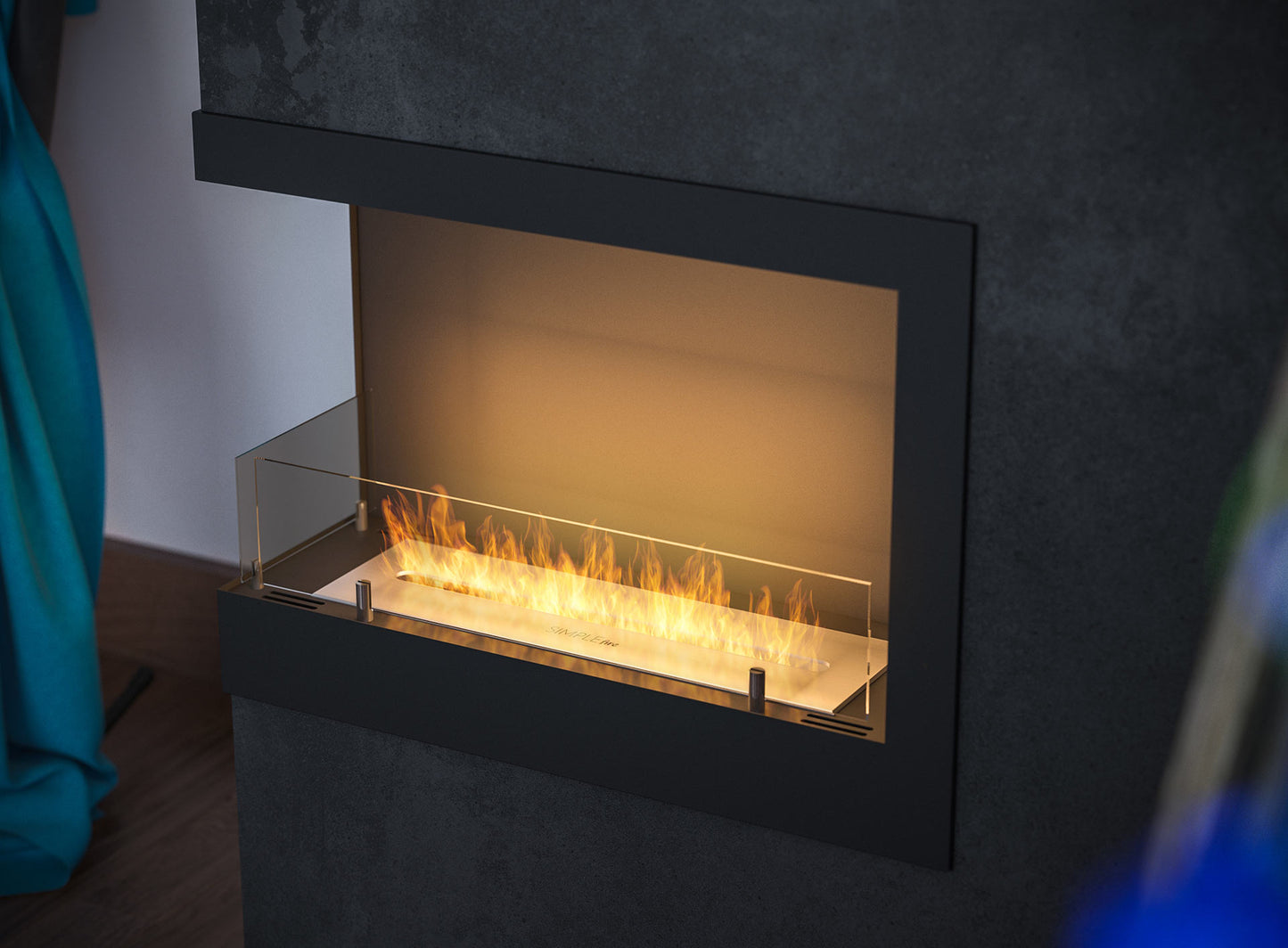 Biokamīns Cornia 60/45/24 cm melns - N1 Home