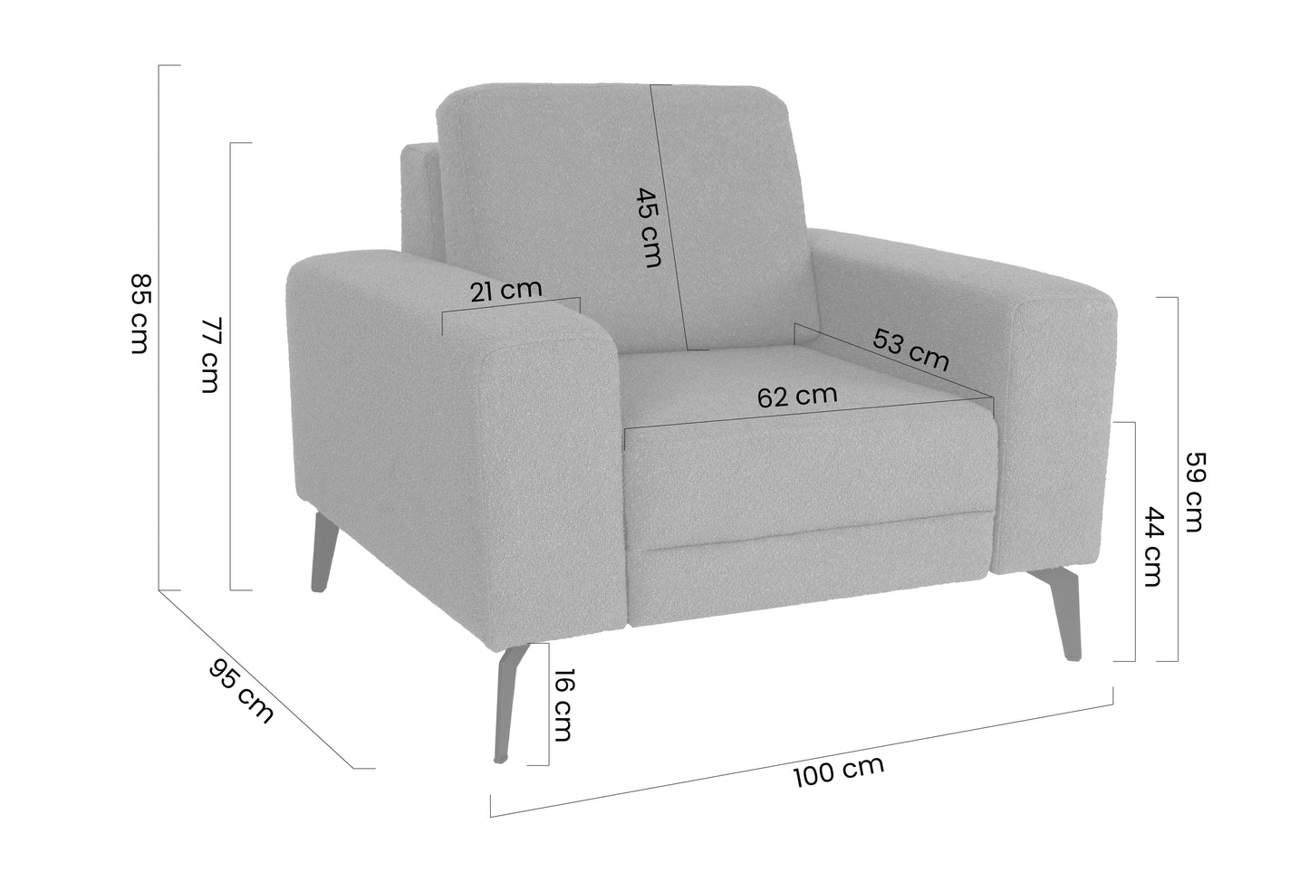 Krēsls MILANO 102/83/94 terrakota - N1 Home