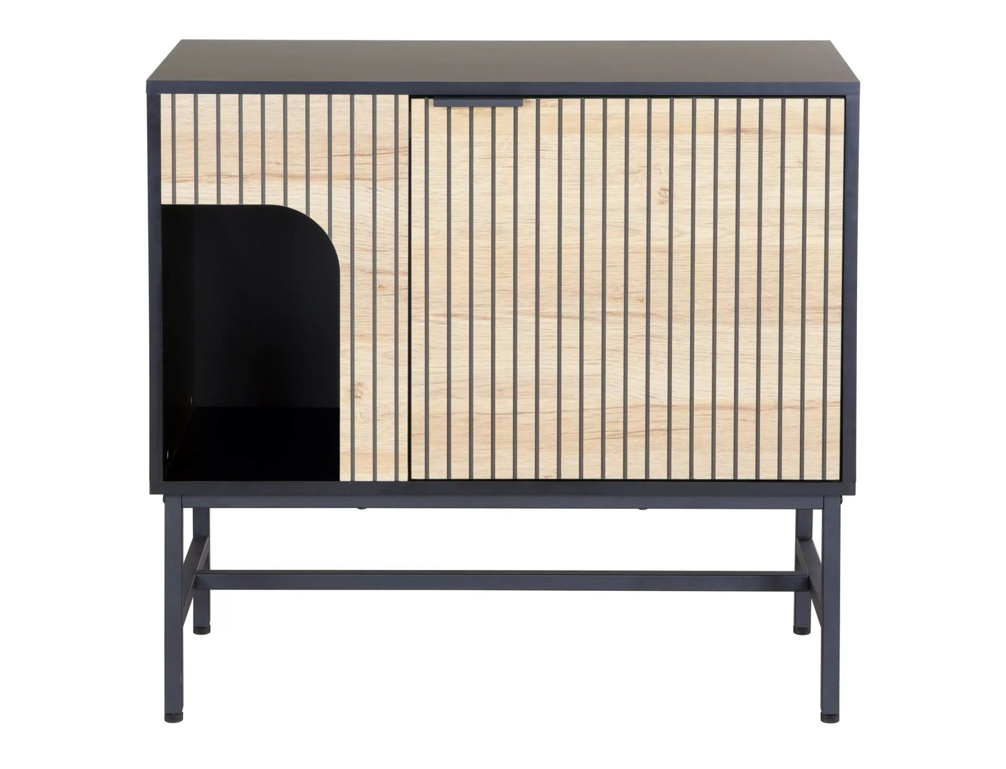 Kumode Maros 80/40/75 cm ozols/melns - N1 Home