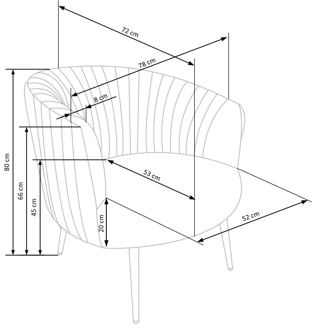 Krēsls Crogy 78/72/80/45 cm tumši zaļš - N1 Home