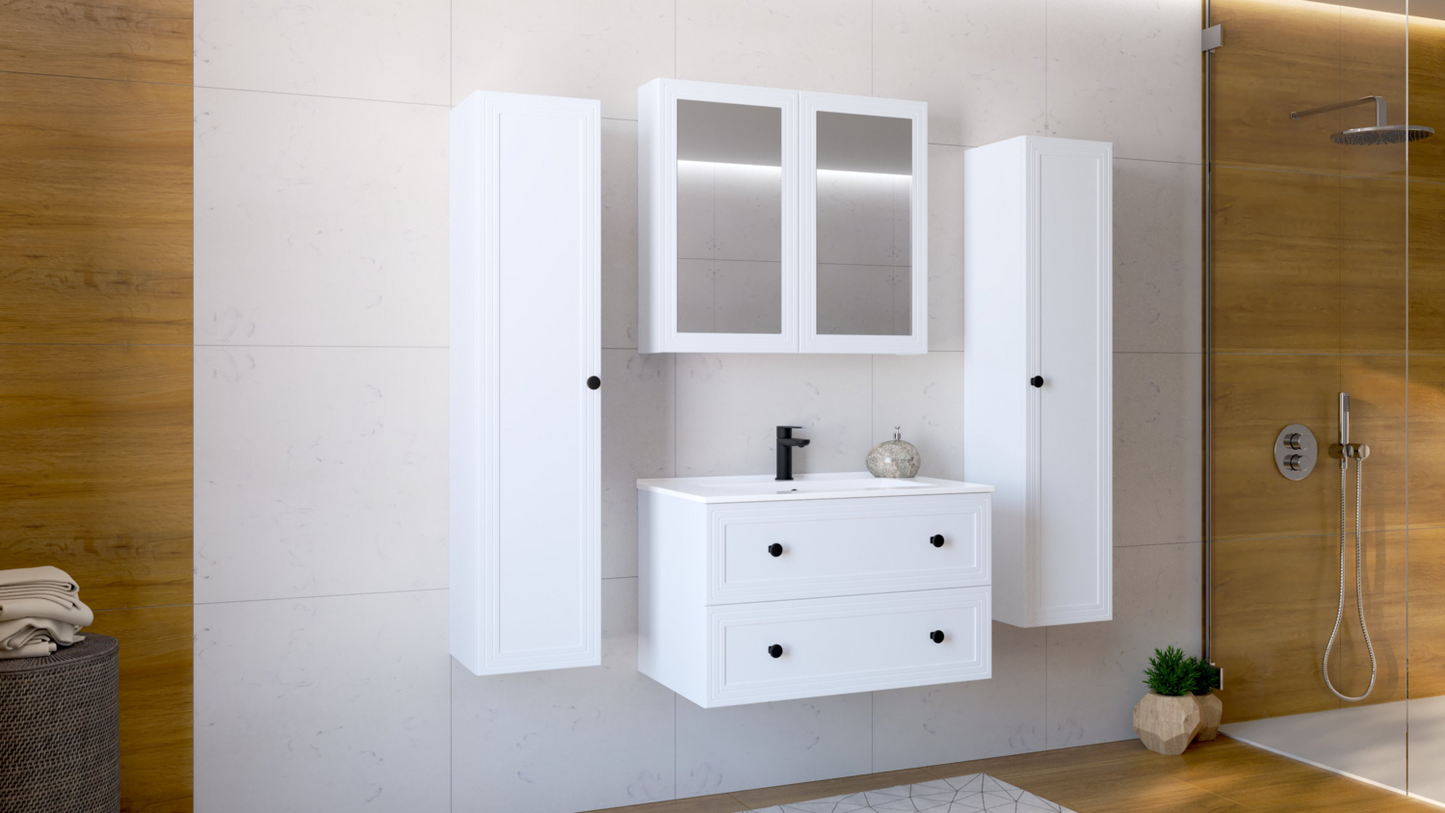 Vannas istabas izlietnes skapīs Tor 60/45/46 cm; 80/45/46 cm balts - N1 Home