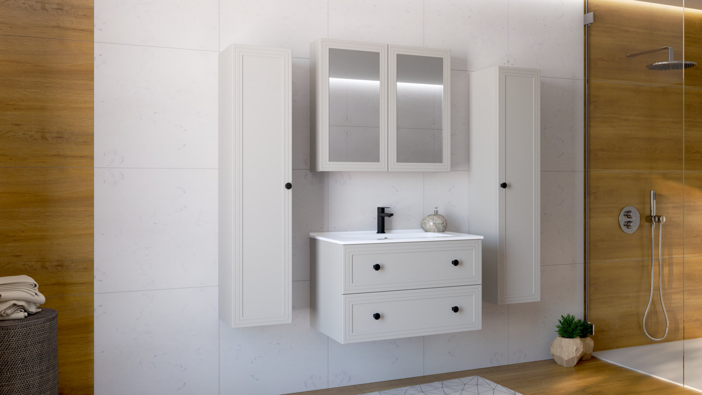 Vannas istabas izlietnes skapīs Tor 60/45/46 cm; 80/45/46 cm kašmirs - N1 Home