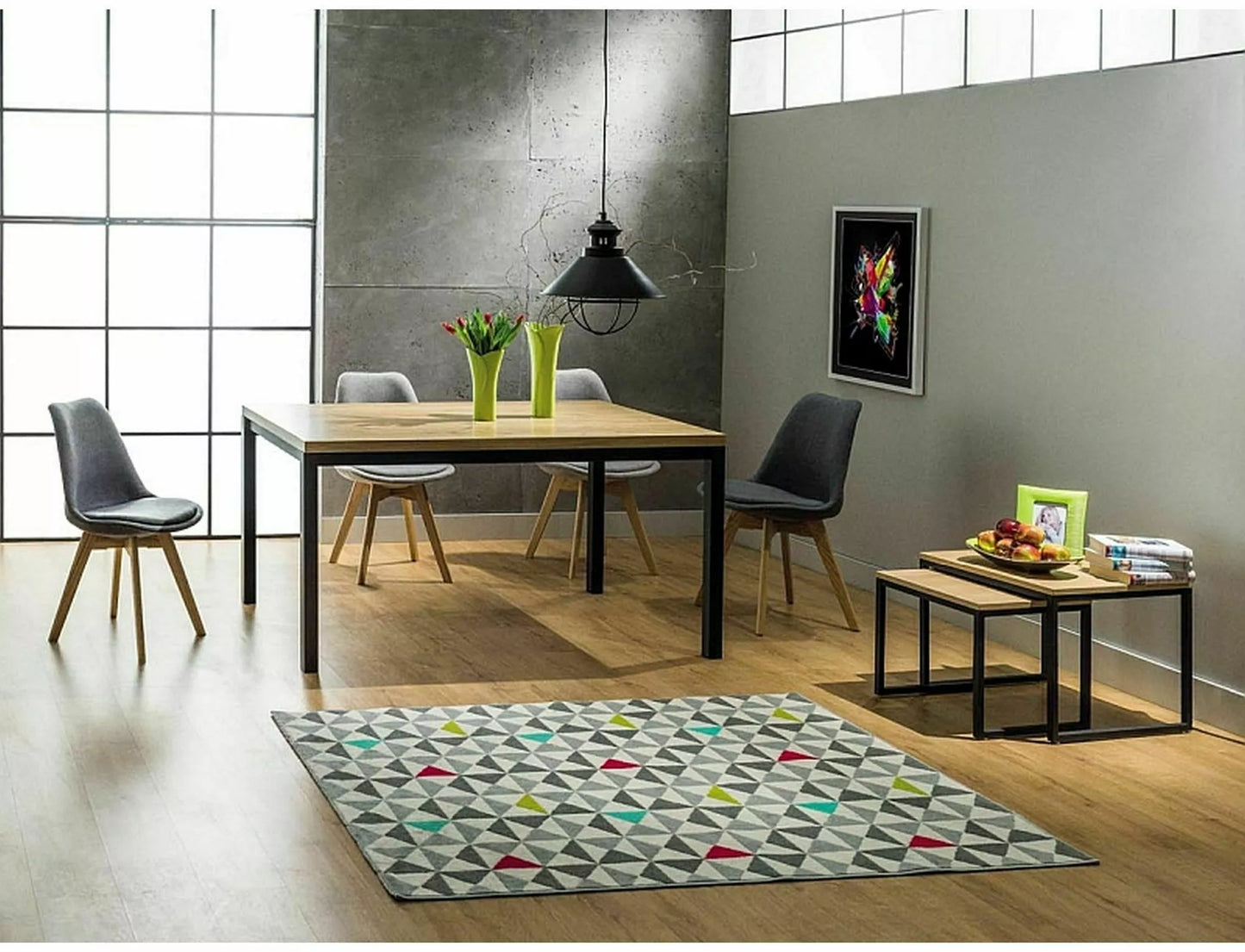 Kafijas galdiņi Lari 50/50/45, 40/40/40 cm ozols - N1 Home