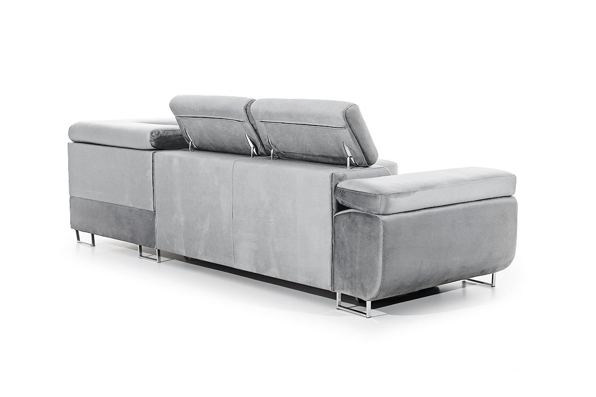 Dīvāns TOKYO labais stūris 277/76-98/201 cm gaiši pelēks - N1 Home