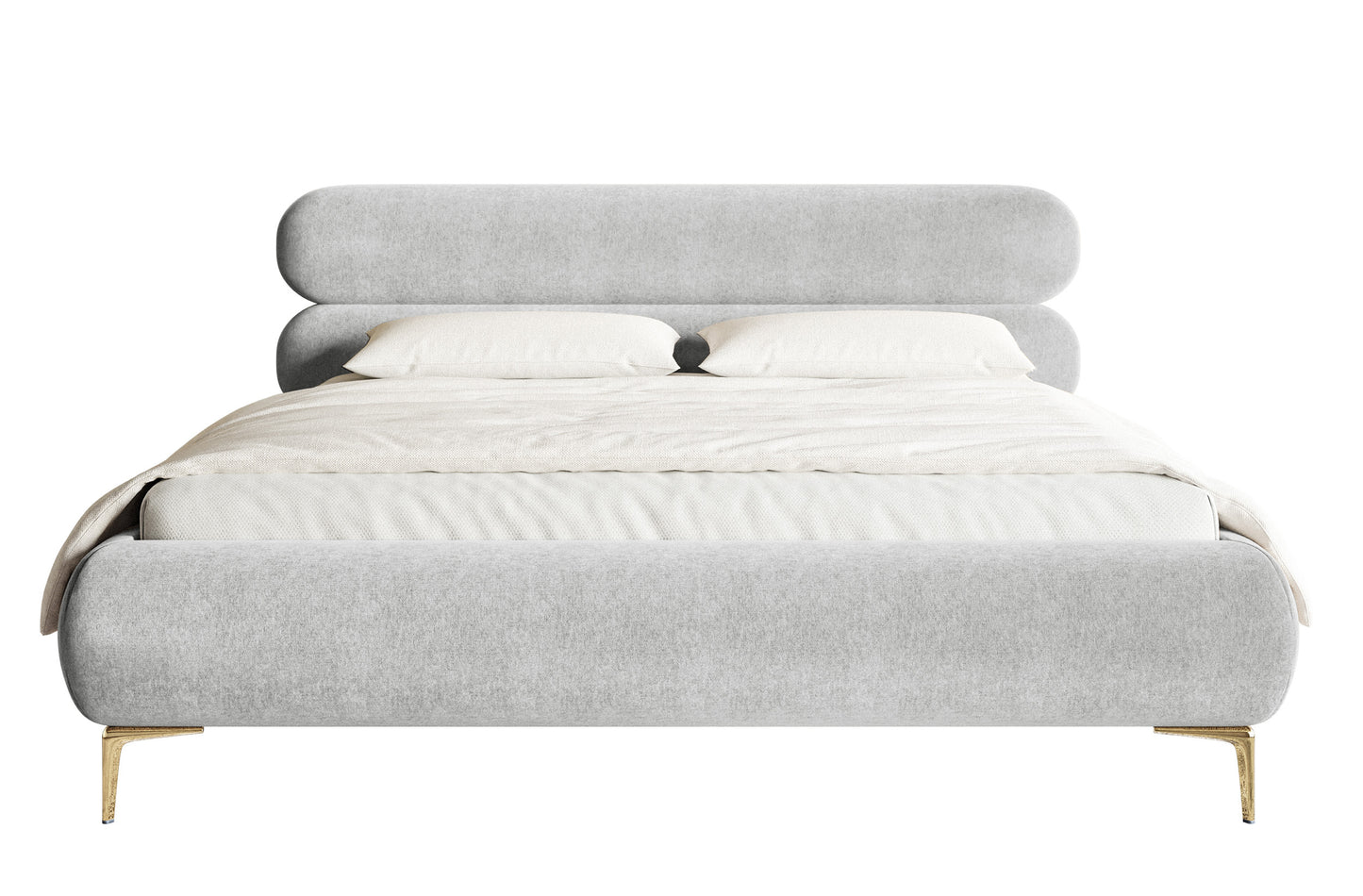 Gulta Loure 140/160/180x200 cm Amon 09/zelts kājas - N1 Home