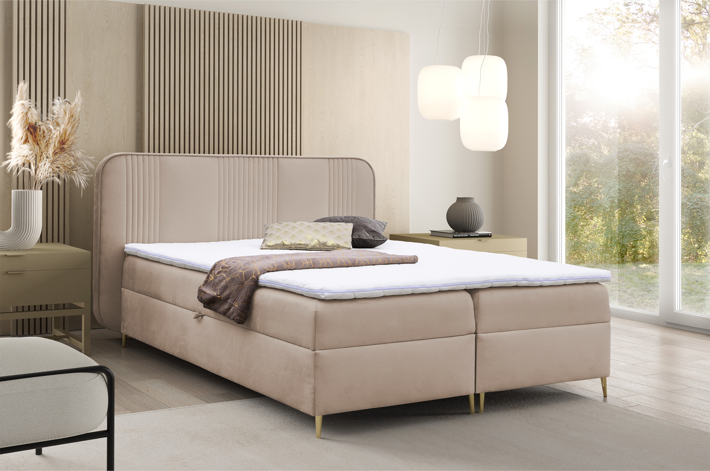 Kontinentālā gulta Clarens 140/160/180x200 cm Magic Velvet 2282 - N1 Home