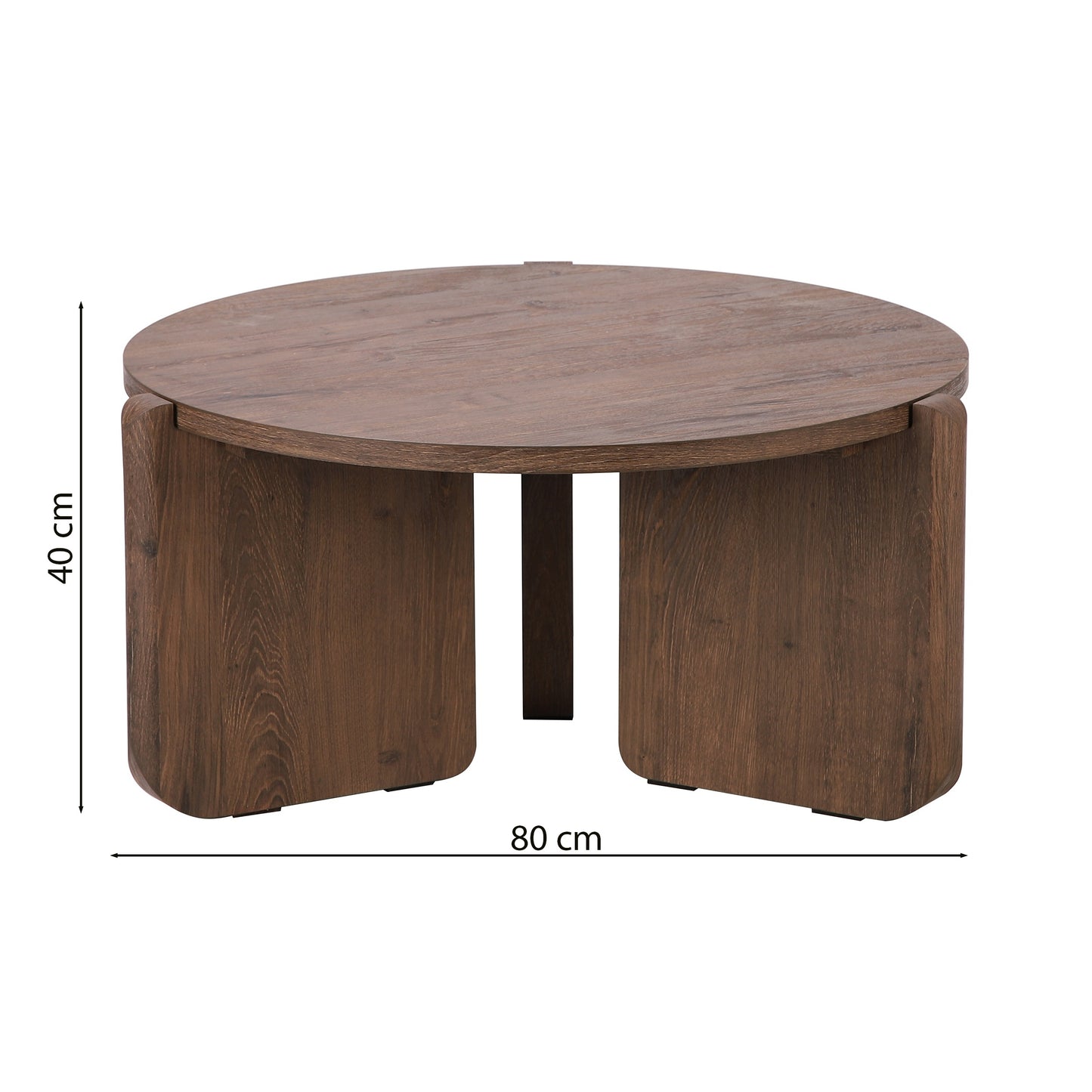 Kafijas galdiņš Prefi 40/80/80 cm rieksts - N1 Home