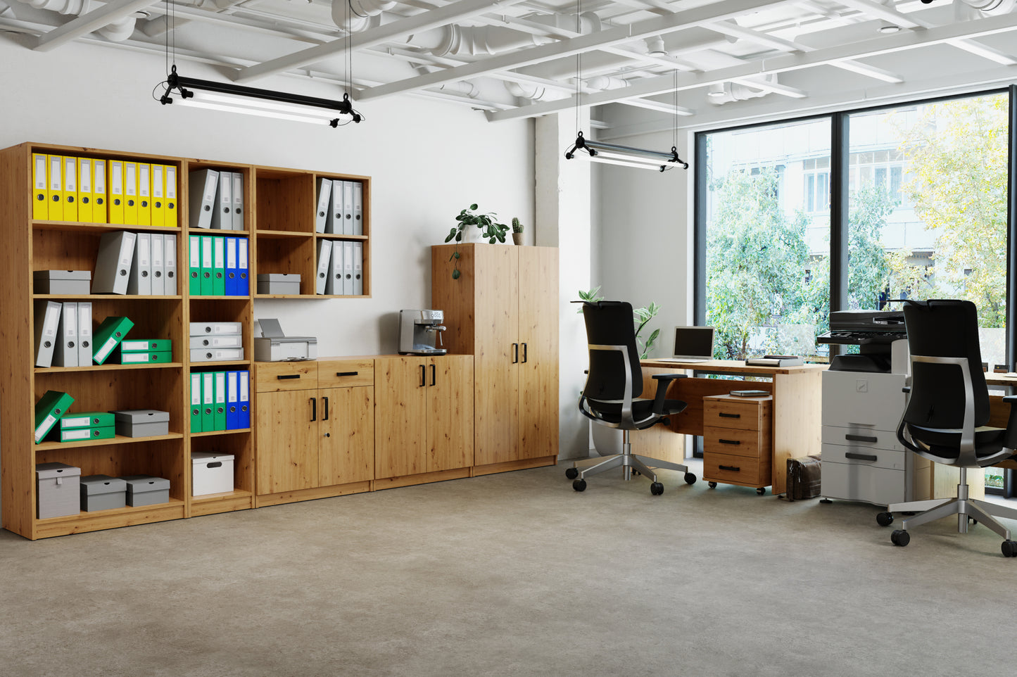 Biroja kumode Stun 81/80/44 cm pelēks - N1 Home