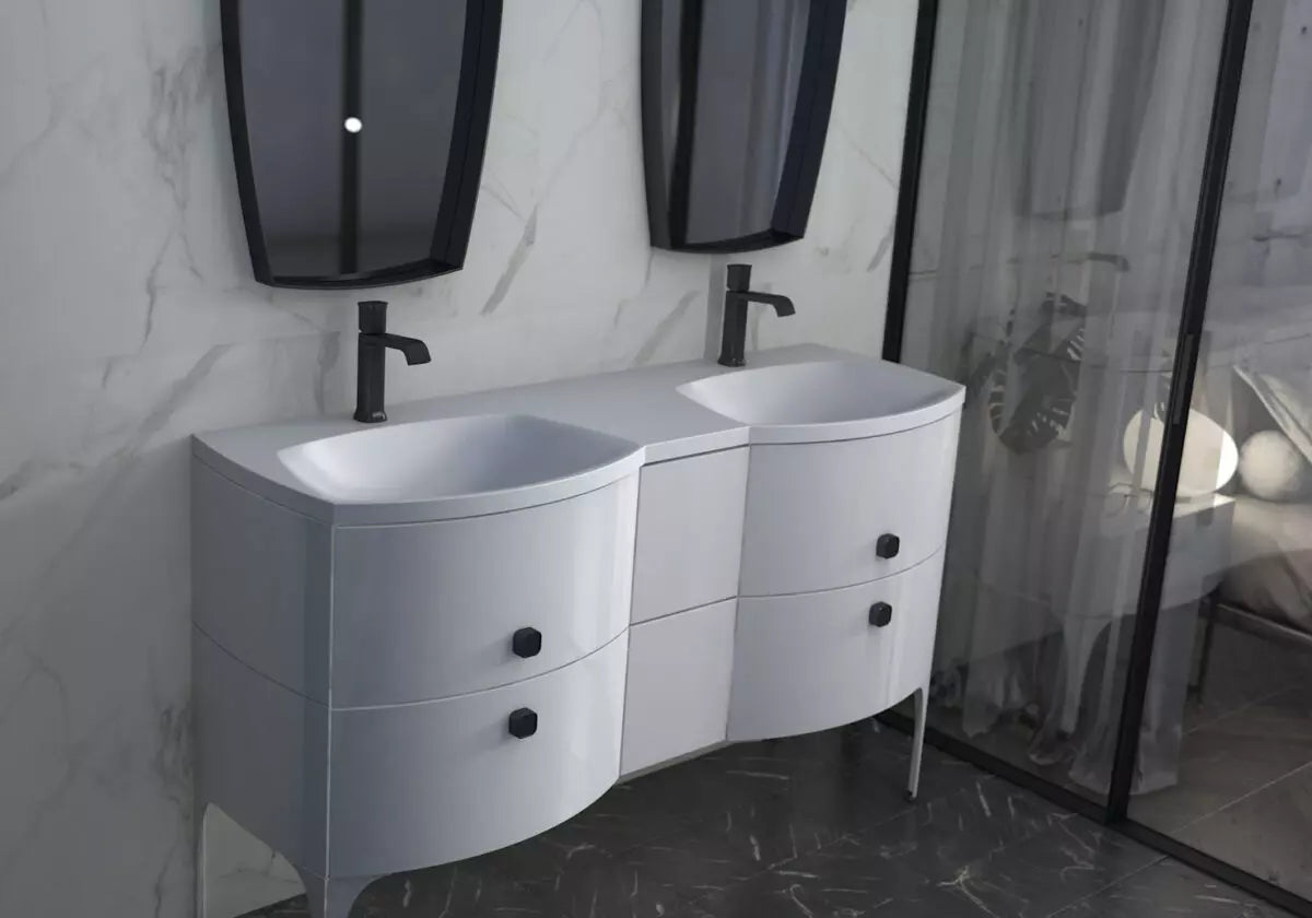 Vannas istabas izlietnes skapīs Loux (3 izmēri) balts - N1 Home