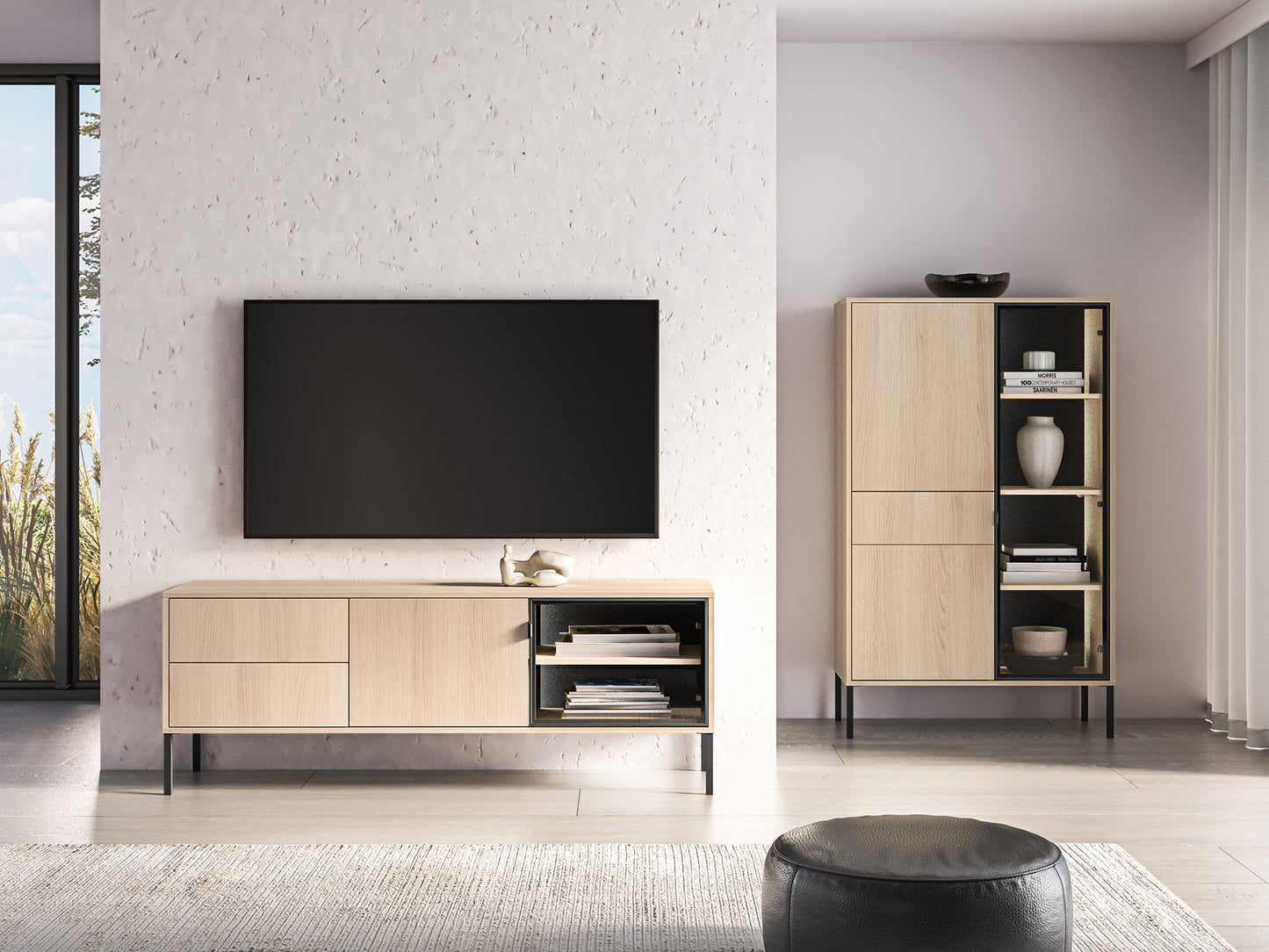 TV skapis Baree 160/59/40 cm Lindberg ozols