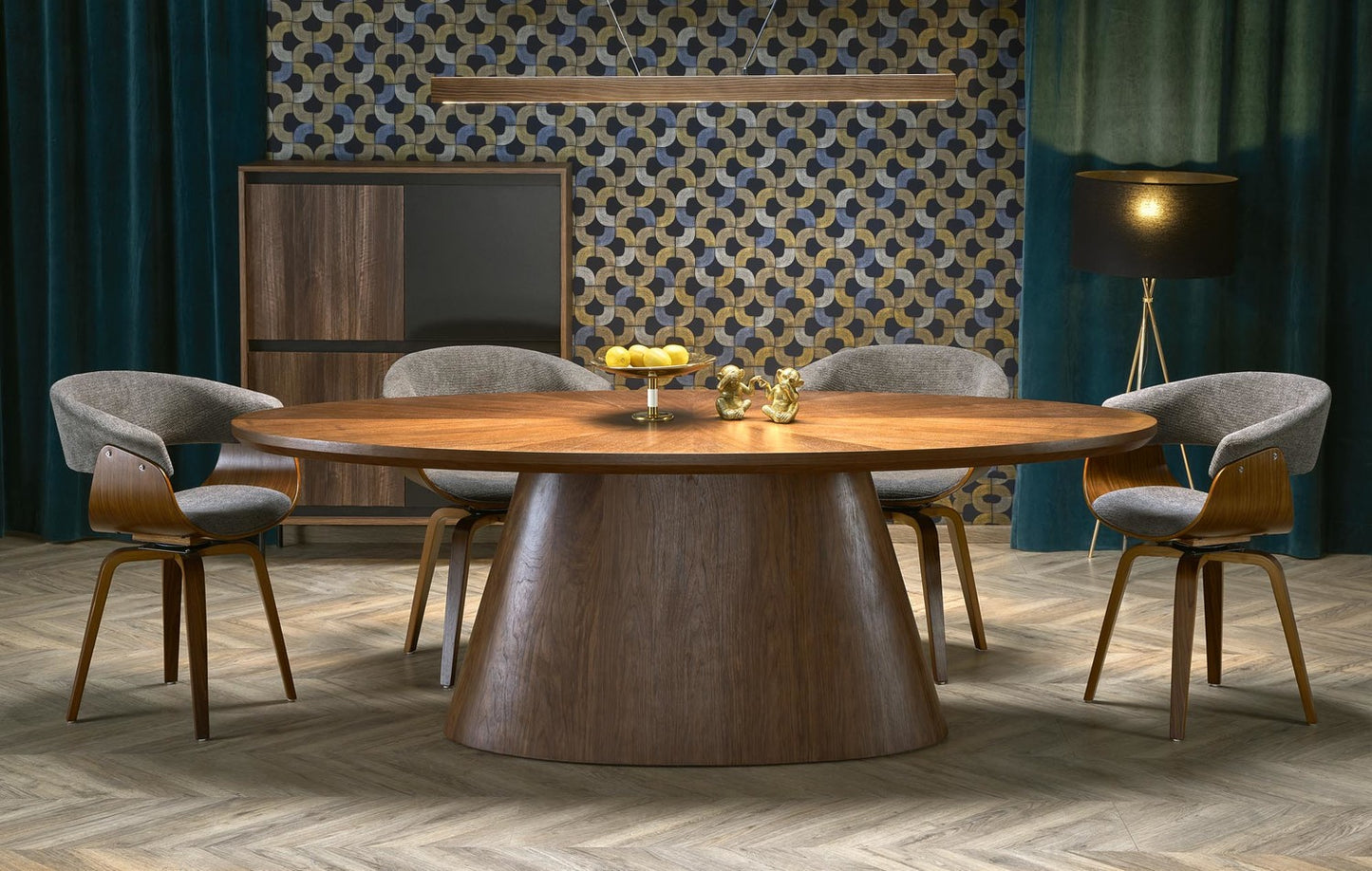 Galds Agne 220/98/76 cm riekstkoks - N1 Home