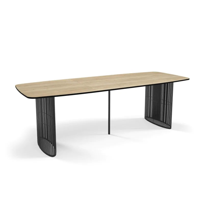 Galds Arco 160;180;200/76/90 cm melns/bronza