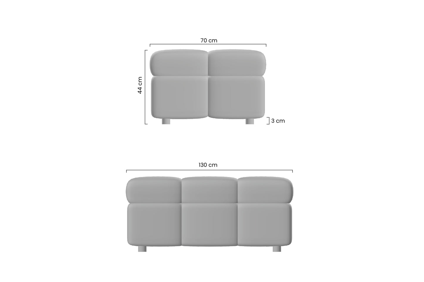 Pufs Marseille 130/44/70 cm Catch me 02 - N1 Home