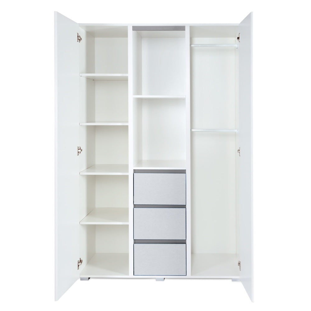 Skapis BALU 120 /183 /50 cm balts/pelēks - N1 Home