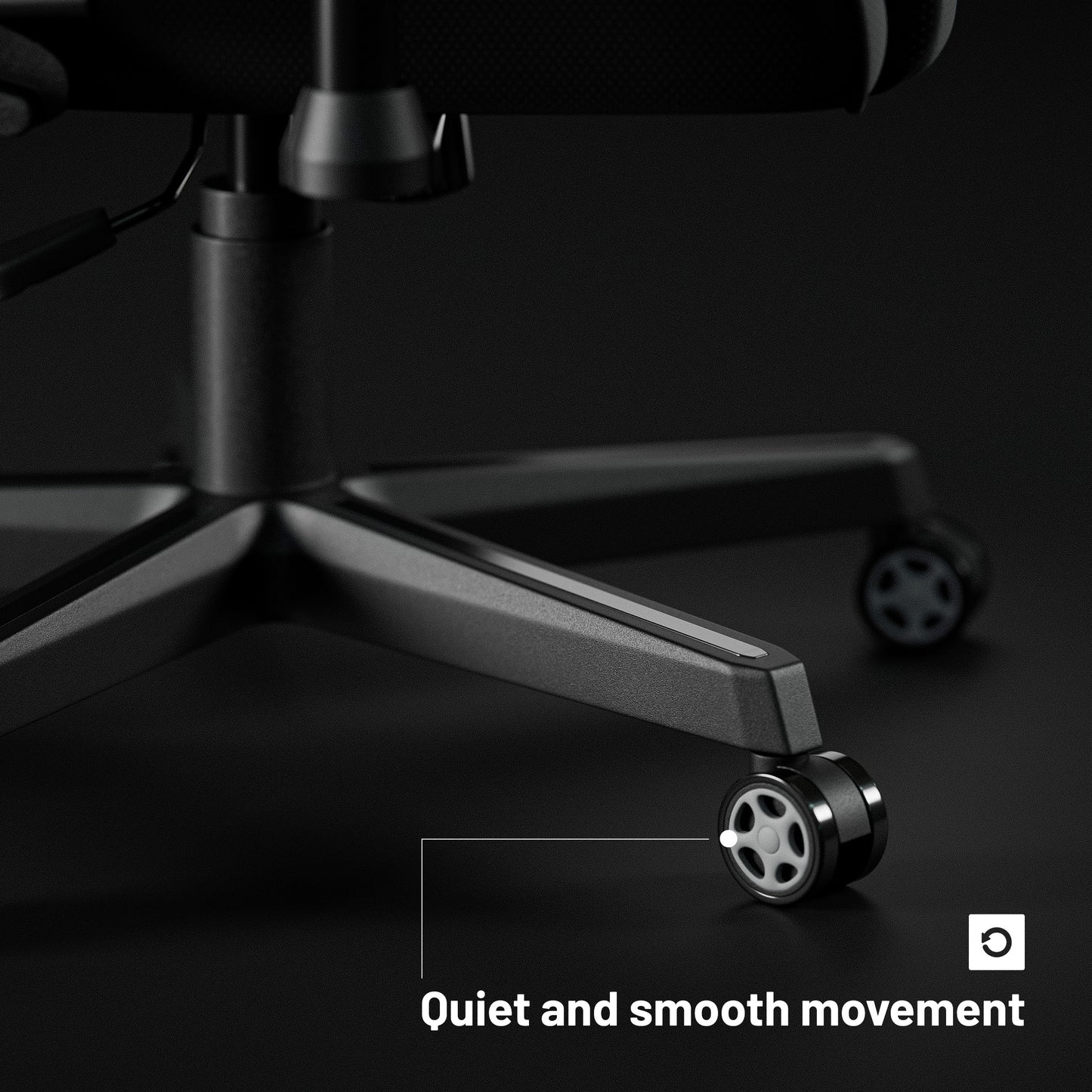 Krēsls X - Sta LED 63/120/63 cm melns/pelēks - N1 Home